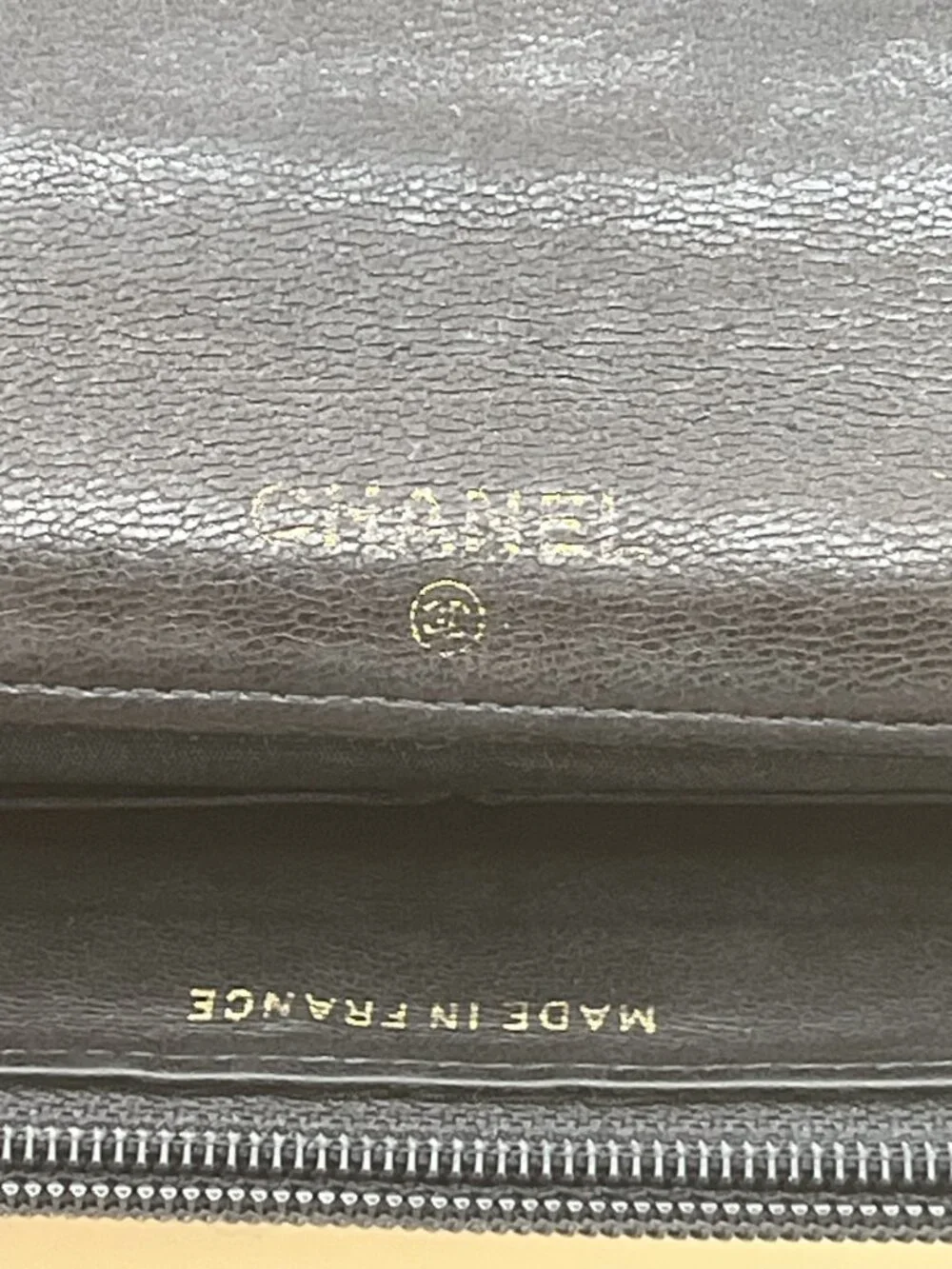 Vintage Chanel Long Wallet CC Logo Black Lambskin 1994 with Authenticity Card
